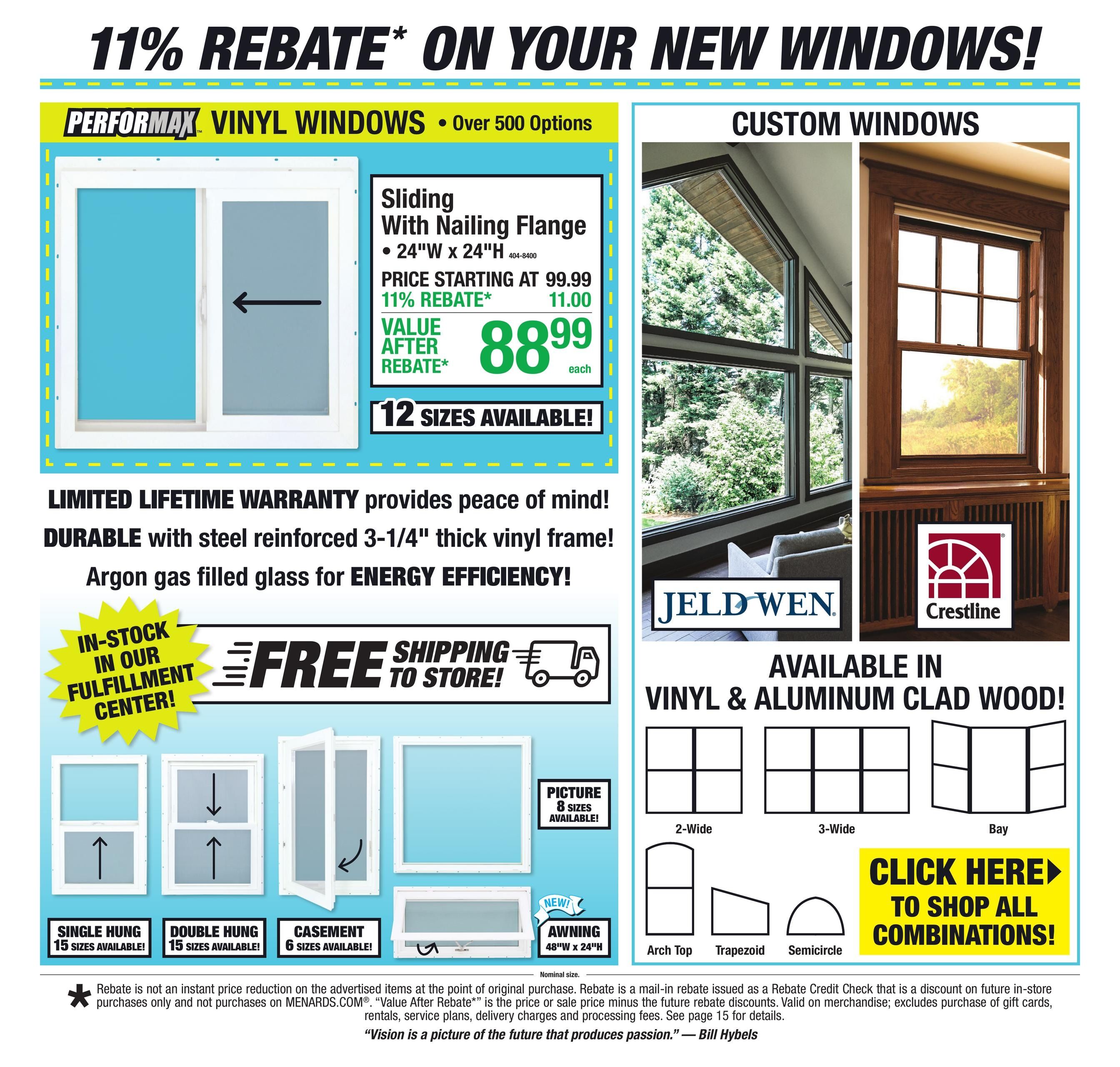 Menards (Detroit Area, MI) 11% Rebate Sale Weekly Ad September 24 - October 4, 2026