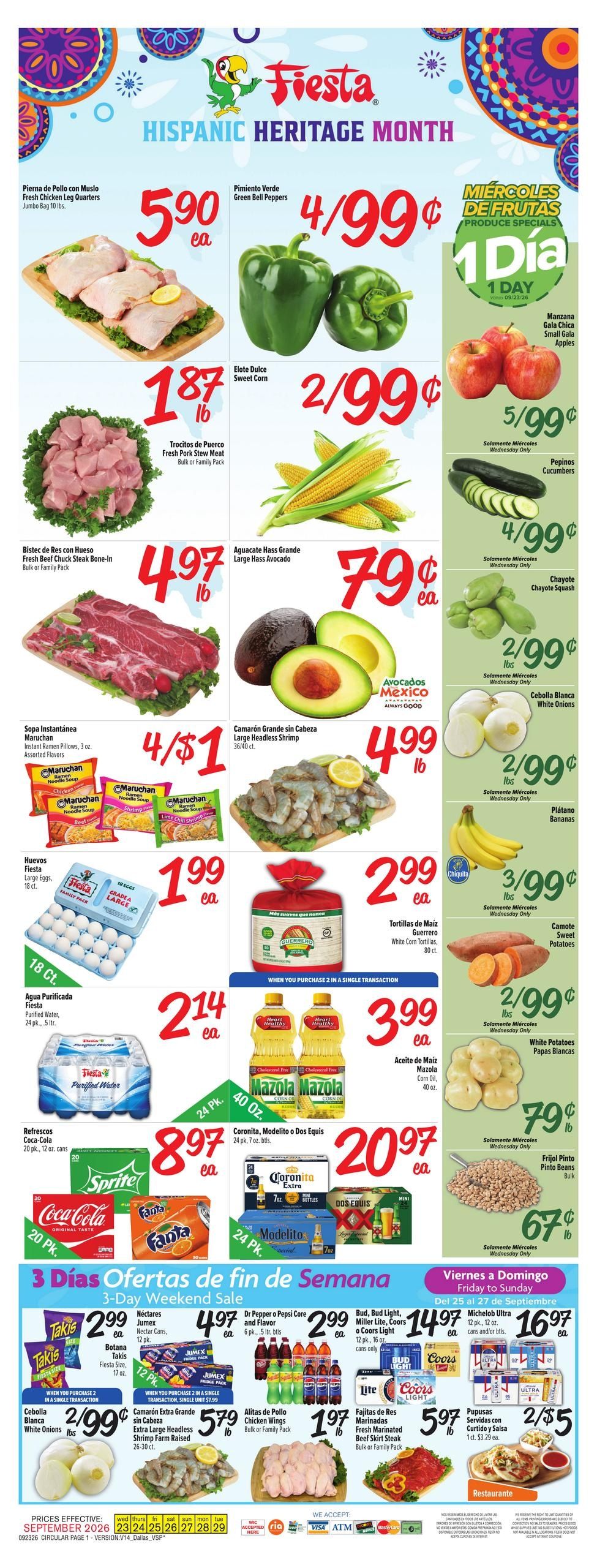 Fiesta Mart (Denton Area, TX) Weekly Ad September 23 - 29, 2026