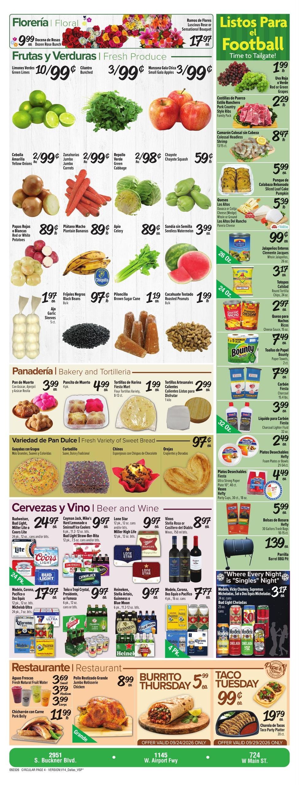 Fiesta Mart (Denton Area, TX) Weekly Ad September 23 - 29, 2026