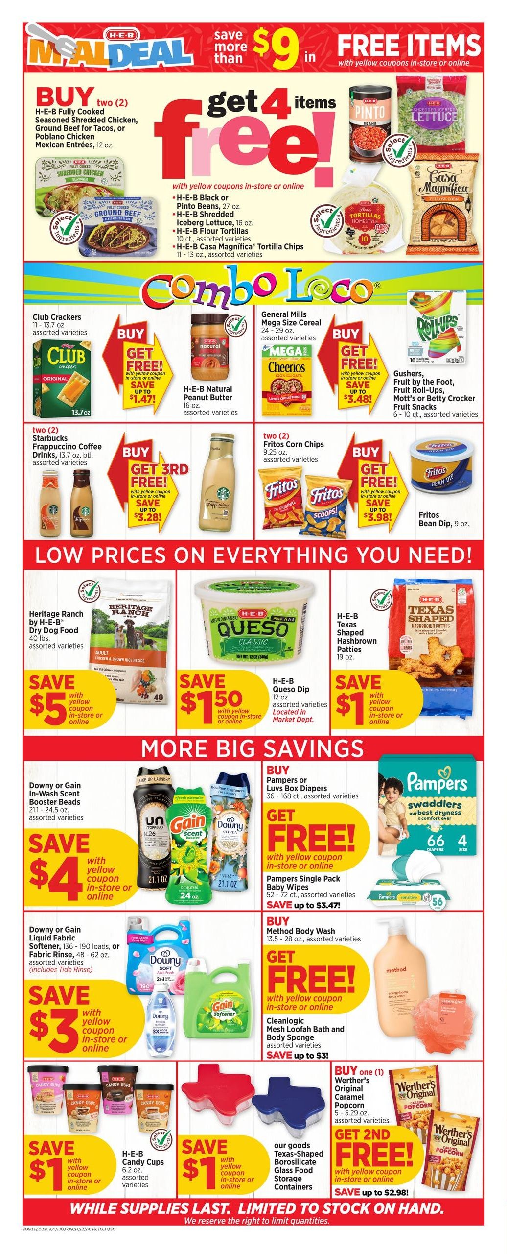 H-E-B (Bastrop Area, TX) Weekly Ad September 23 - 29, 2026