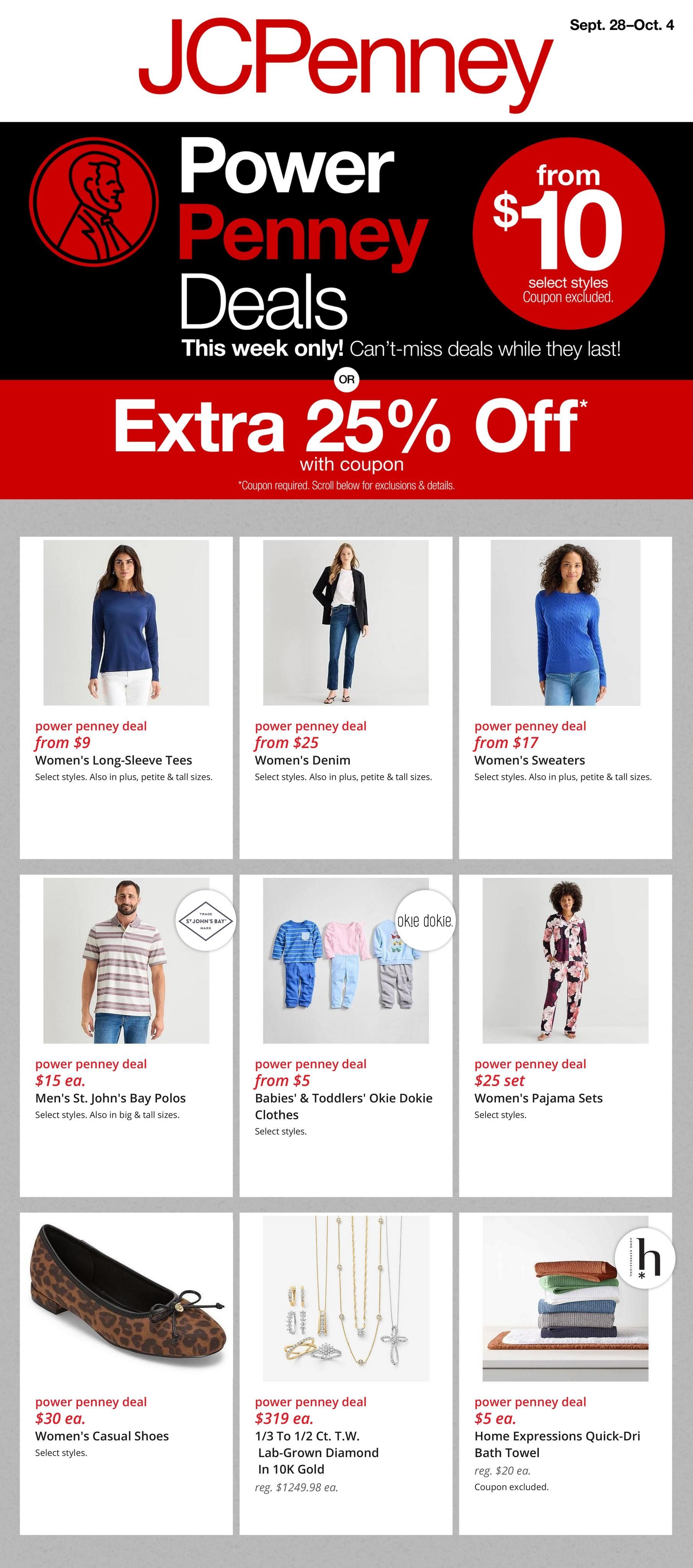 JCPenney Store Ads Weekly Ad September 28 - October 4, 2026