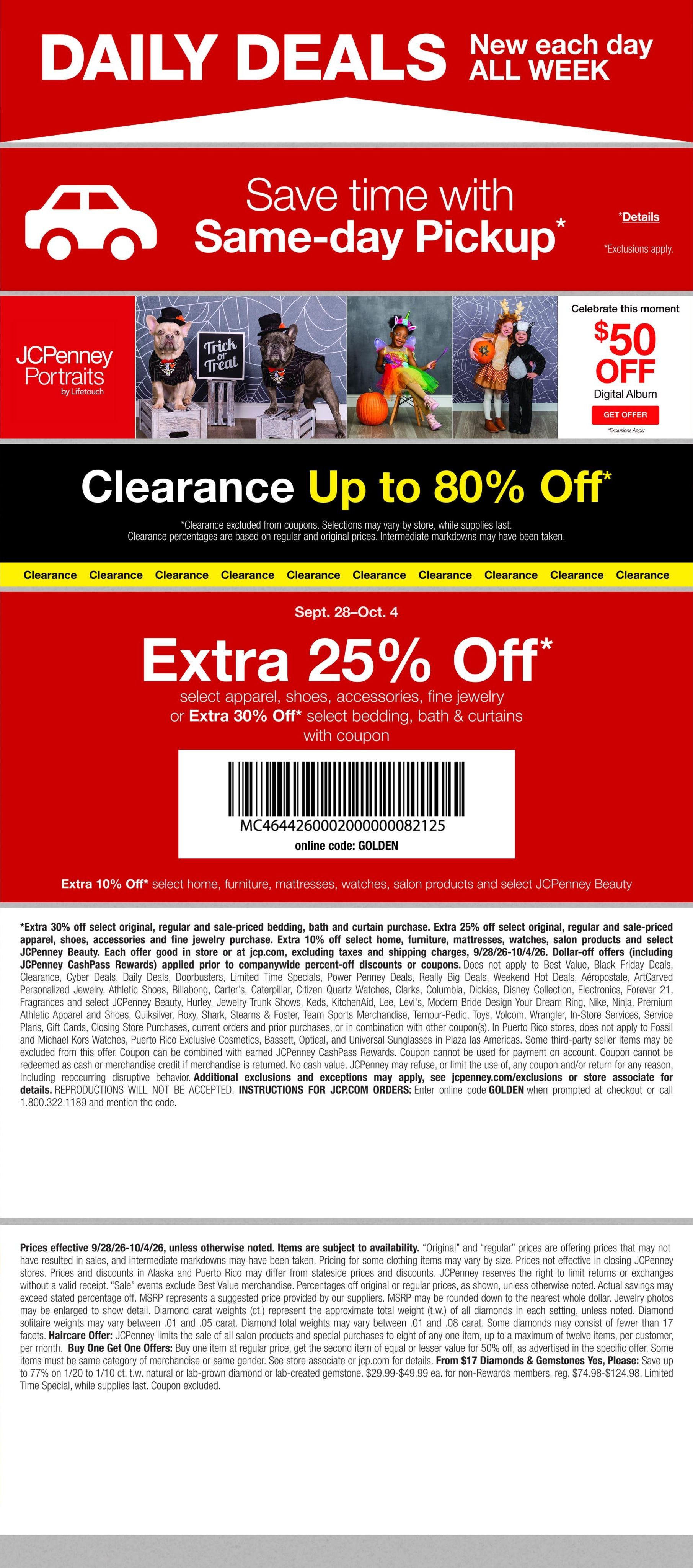 JCPenney Store Ads Weekly Ad September 28 - October 4, 2026