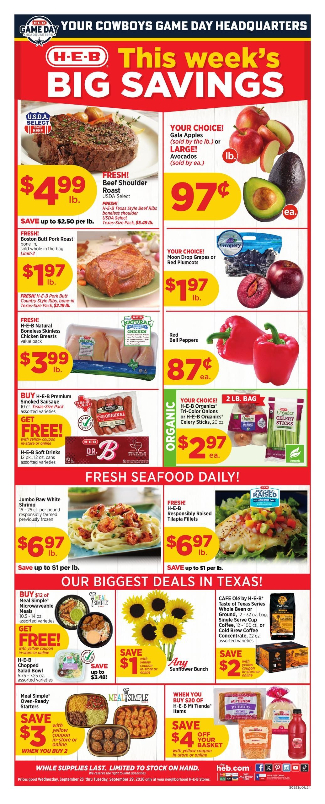 H-E-B (Brownsville-McAllen Area, TX) Weekly Ad September 23 - 29, 2026