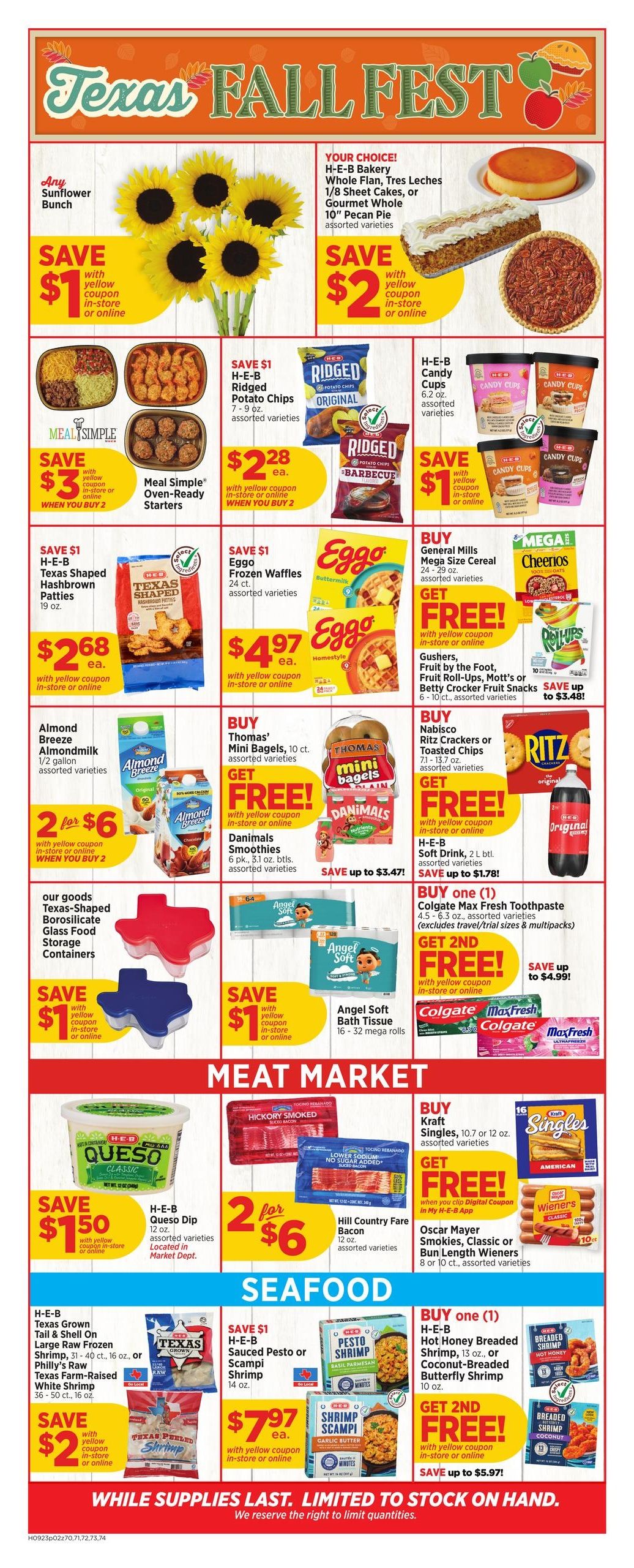 H-E-B (Conroe-Pasadena Area, TX) Weekly Ad September 23 - 29, 2026