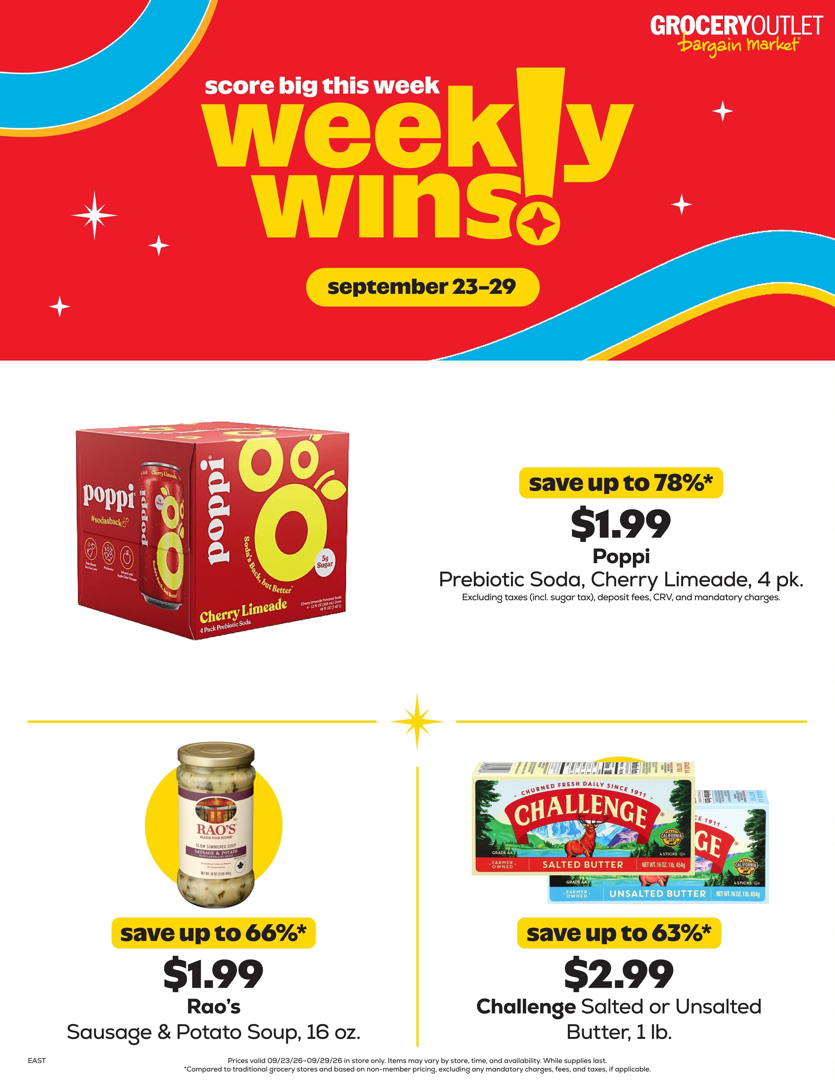Grocery Outlet (Virginia Beach Area, VA) Weekly Ad September 23 - 29, 2026