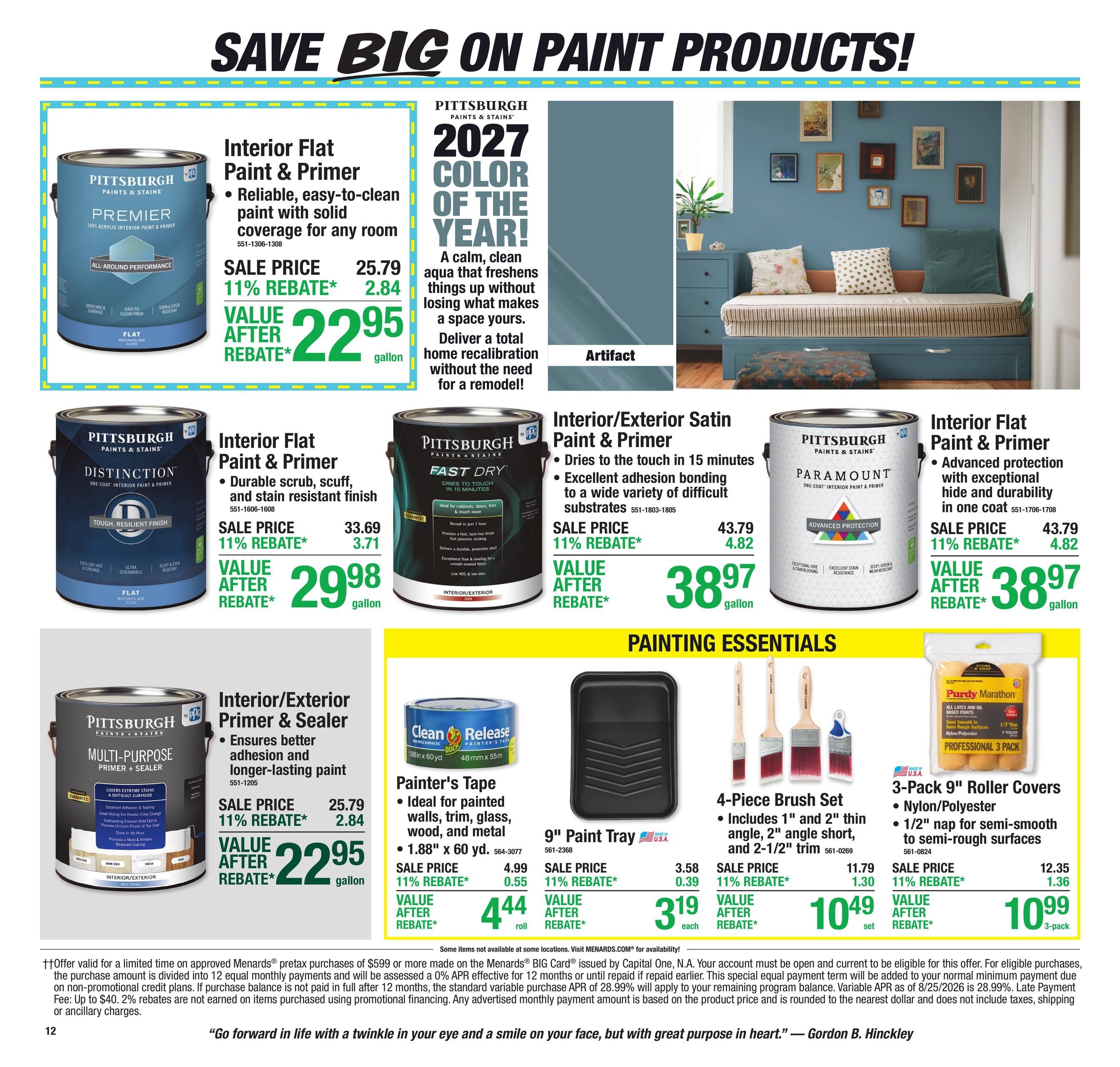 Menards (Chanhassen Area, MN) 11% Rebate Sale Weekly Ad September 24 - October 4, 2026