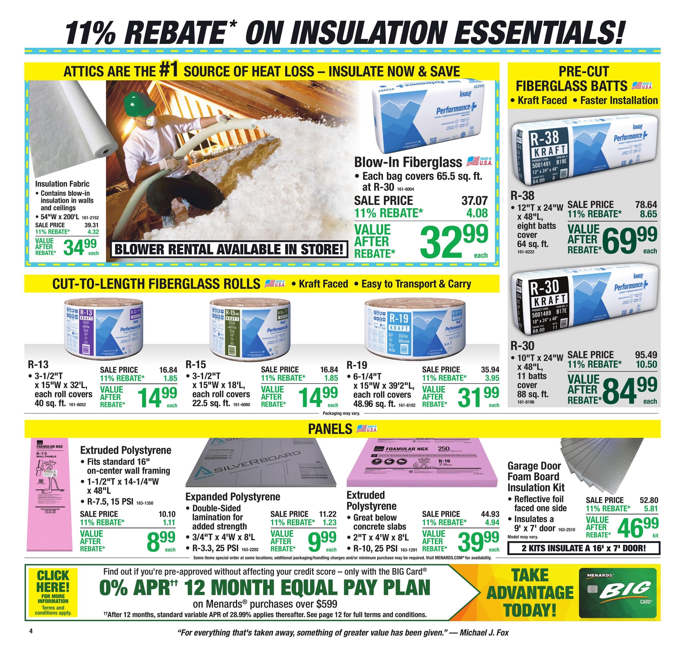 Menards (South Bend Area, IN) 11% Rebate Sale Weekly Ad September 24 - October 4, 2026
