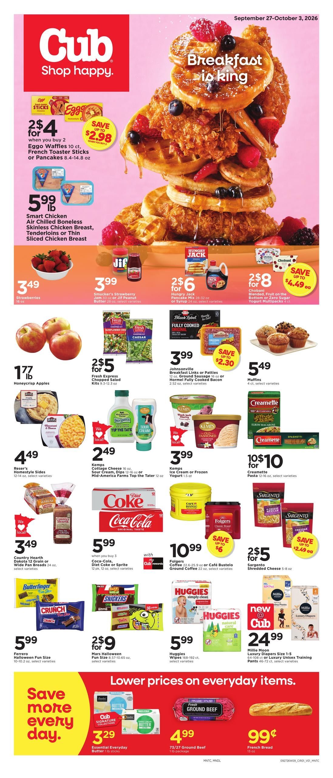 Cub Foods (Alexandria Area, MN) Weekly Savings Weekly Ad September 27 - October 3, 2026