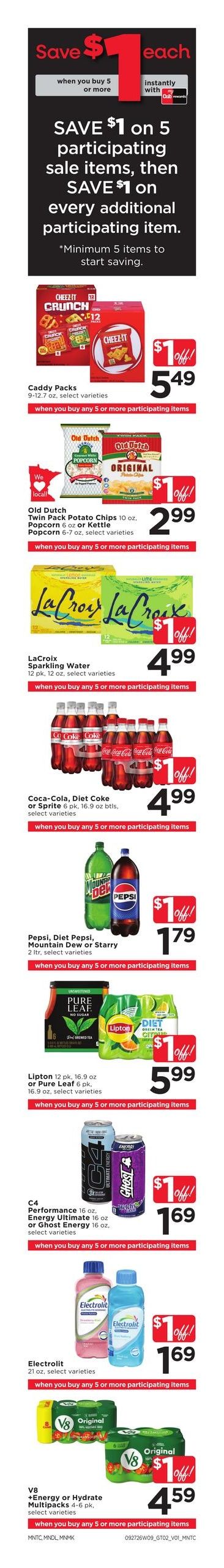 Cub Foods (Alexandria Area, MN) Weekly Savings Weekly Ad September 27 - October 3, 2026