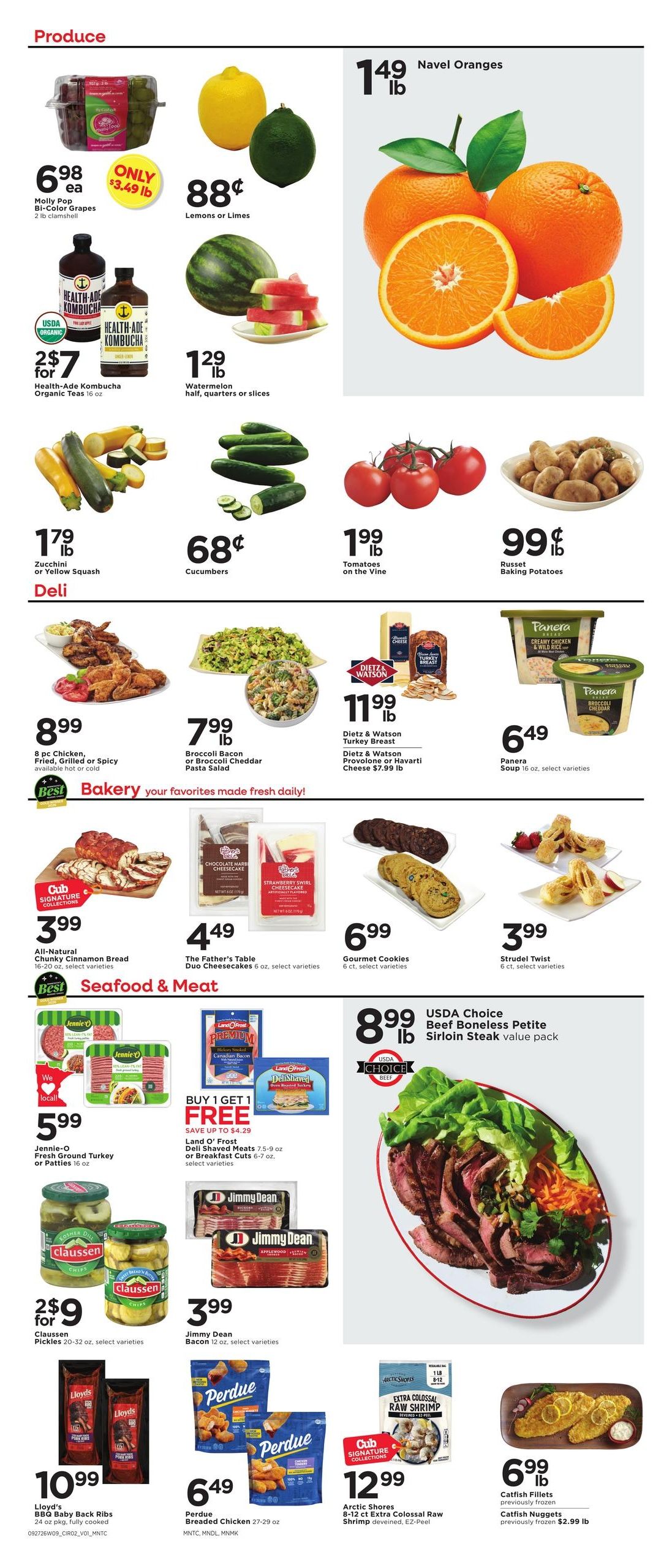 Cub Foods (Alexandria Area, MN) Weekly Savings Weekly Ad September 27 - October 3, 2026