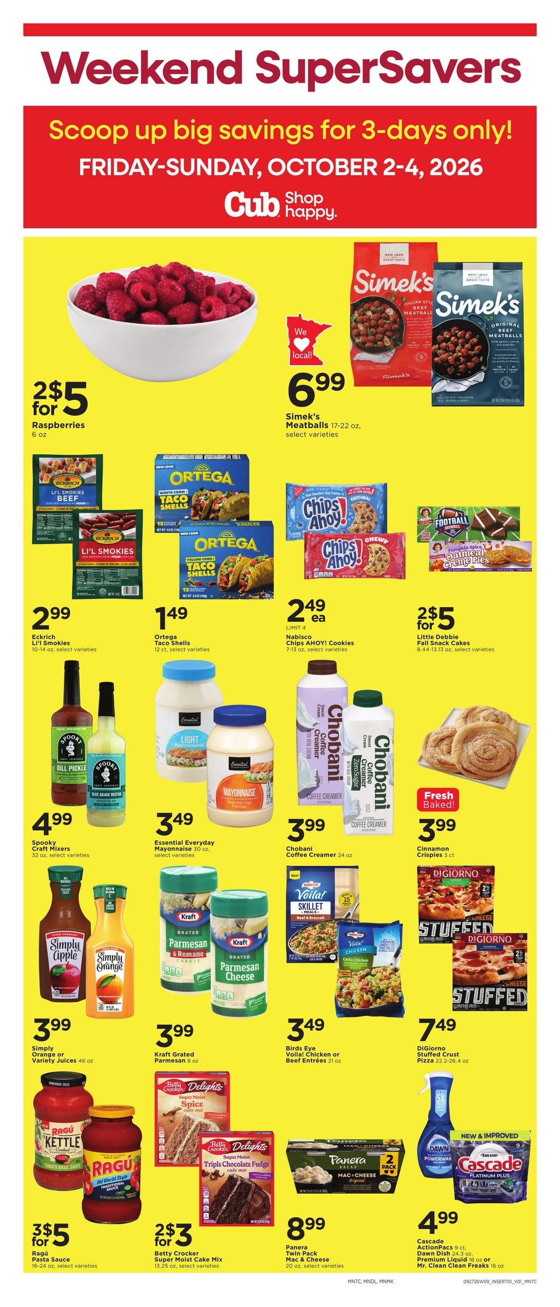 Cub Foods (Alexandria Area, MN) Weekly Savings Weekly Ad September 27 - October 3, 2026