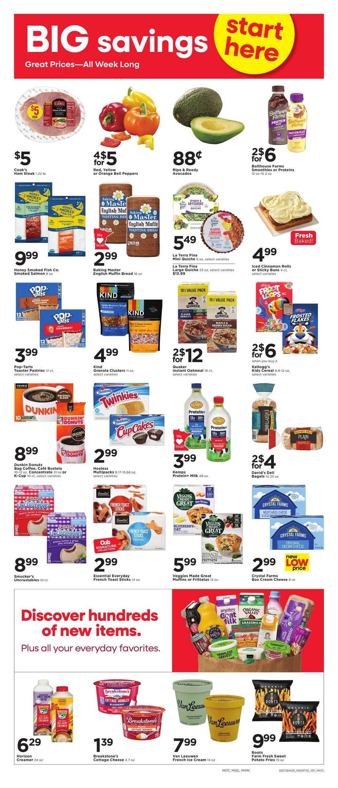 Cub Foods (Alexandria Area, MN) Weekly Savings Weekly Ad September 27 - October 3, 2026