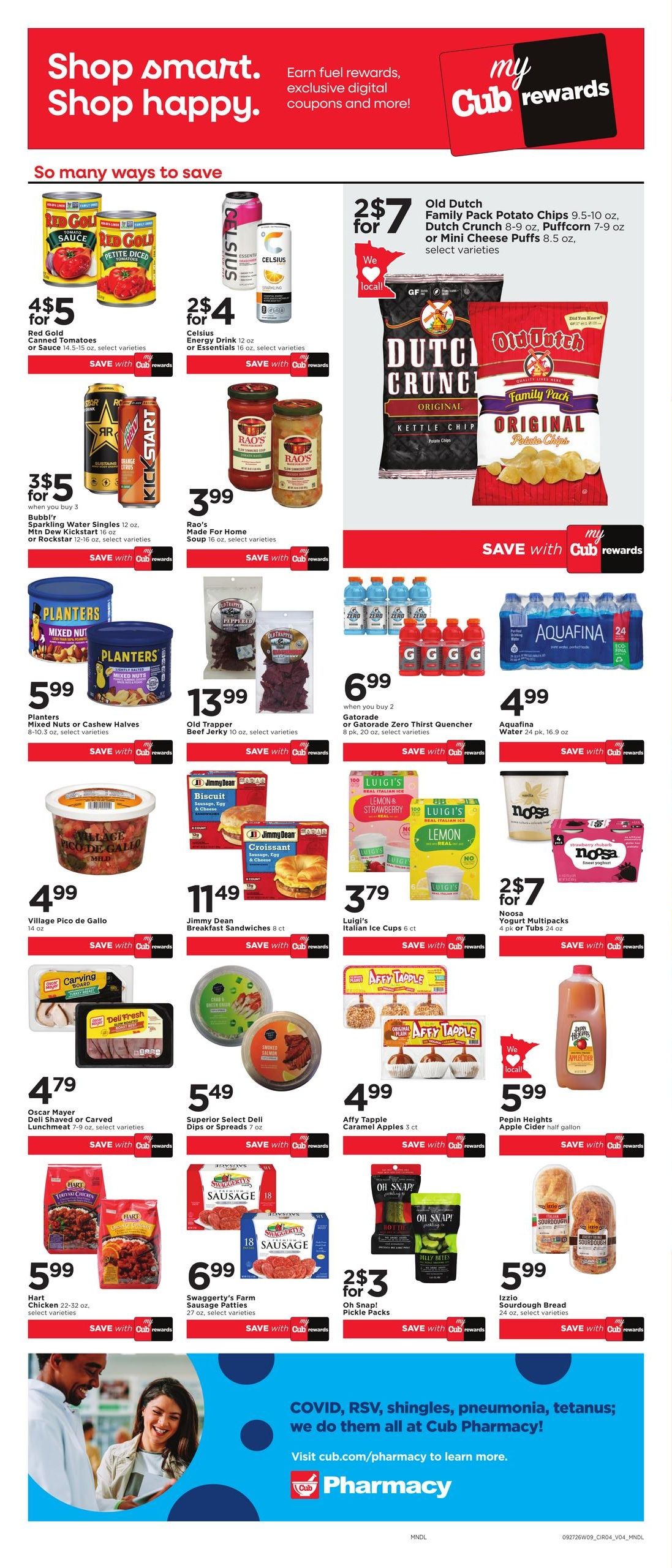 Cub Foods (Alexandria Area, MN) Weekly Savings Weekly Ad September 27 - October 3, 2026