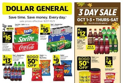 Dollar General (Clarksville Area, TN) Weekly Ad September 27 - October 3, 2026