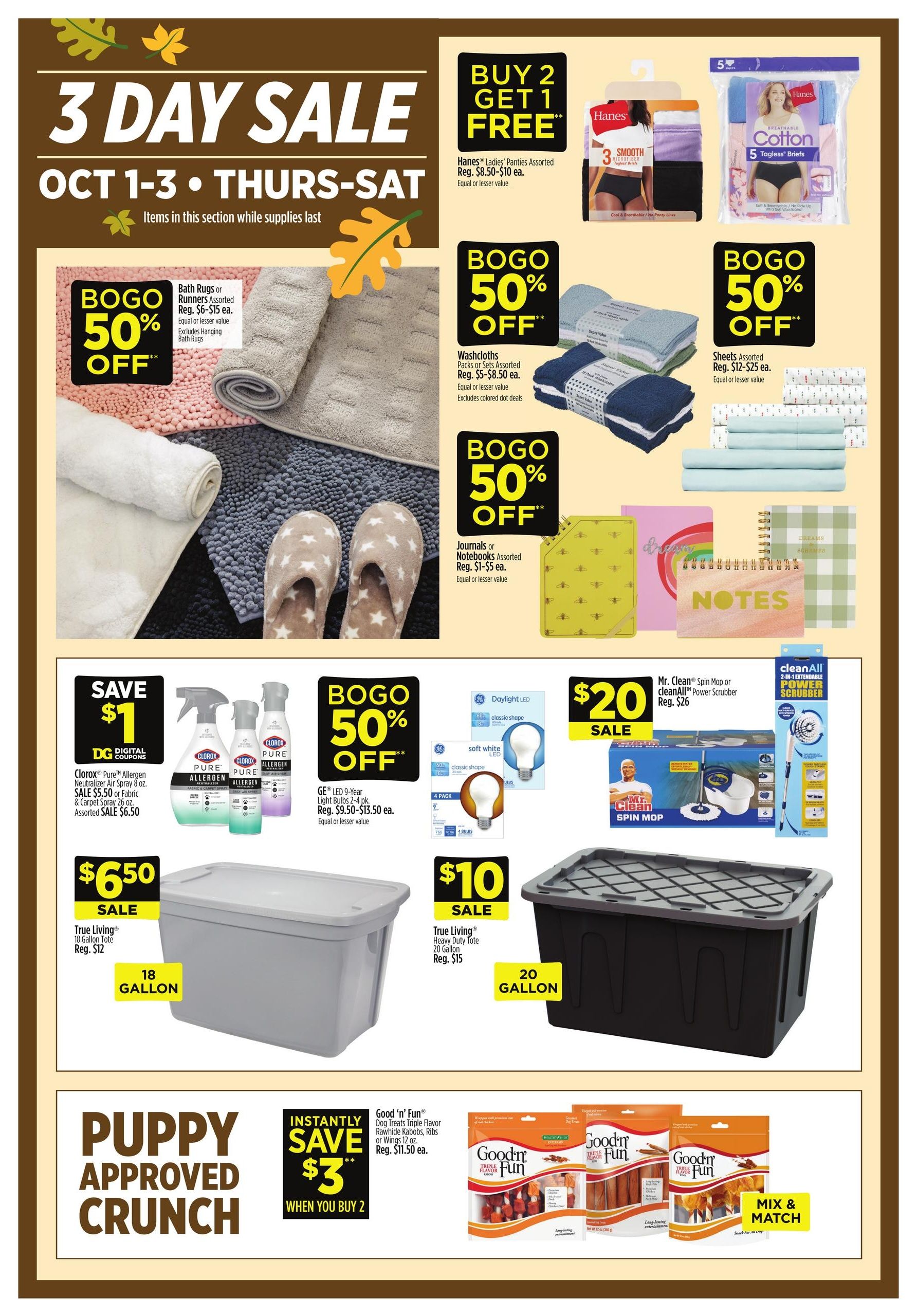 Dollar General (Abilene Area, TX) Weekly Ad September 27 - October 3, 2026