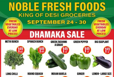 Noble Fresh Foods Flyer September 24 to 30
