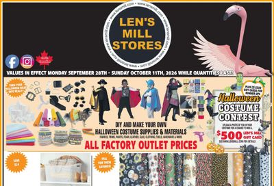 Len's Mill Stores Flyer September 28 to October 11