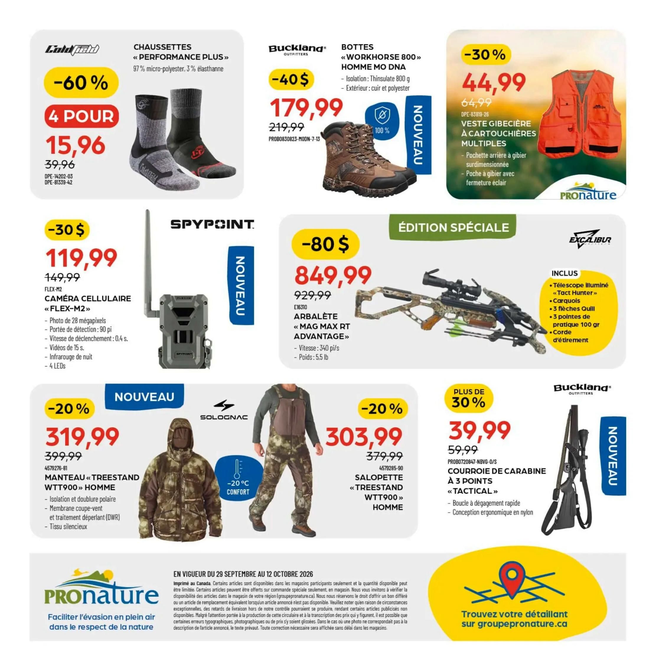 Pronature Flyer September 29 to October 12