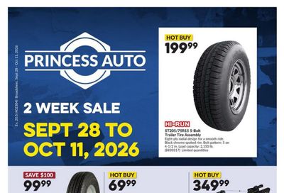 Princess Auto Flyer September 28 to October 11