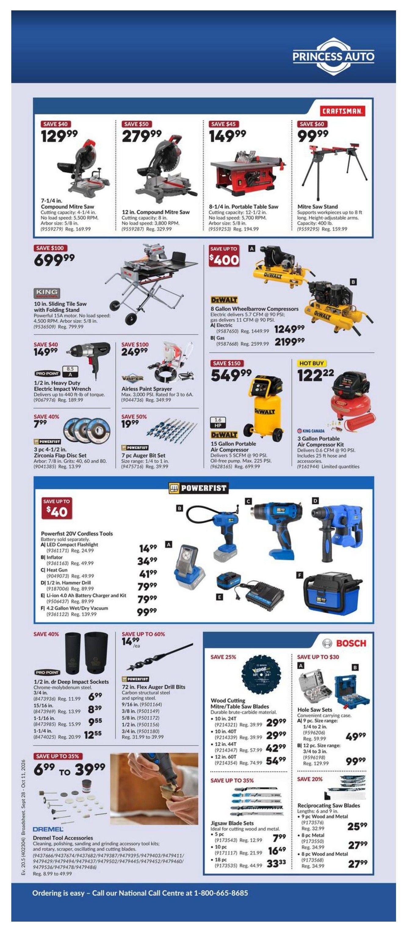 Princess Auto Flyer September 28 to October 11