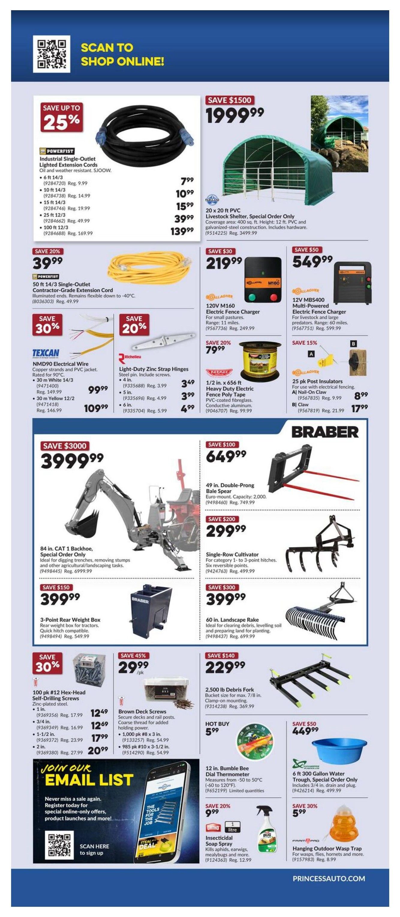 Princess Auto Flyer September 28 to October 11
