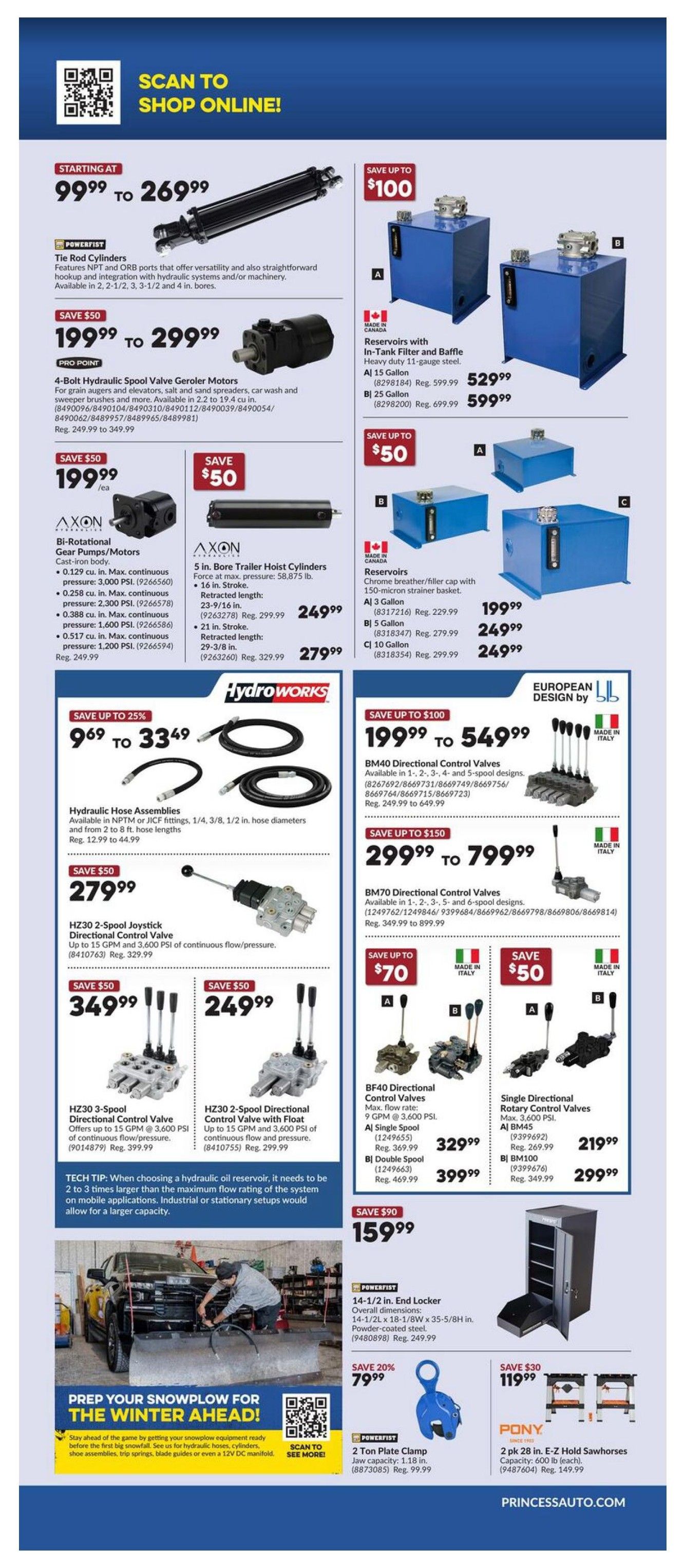 Princess Auto Flyer September 28 to October 11