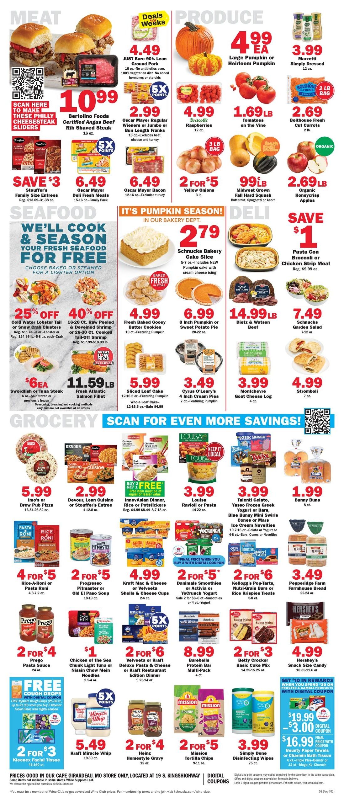Schnucks (Villa Ridge Area, IL) Weekly Print Weekly Ad September 30 - October 6, 2026