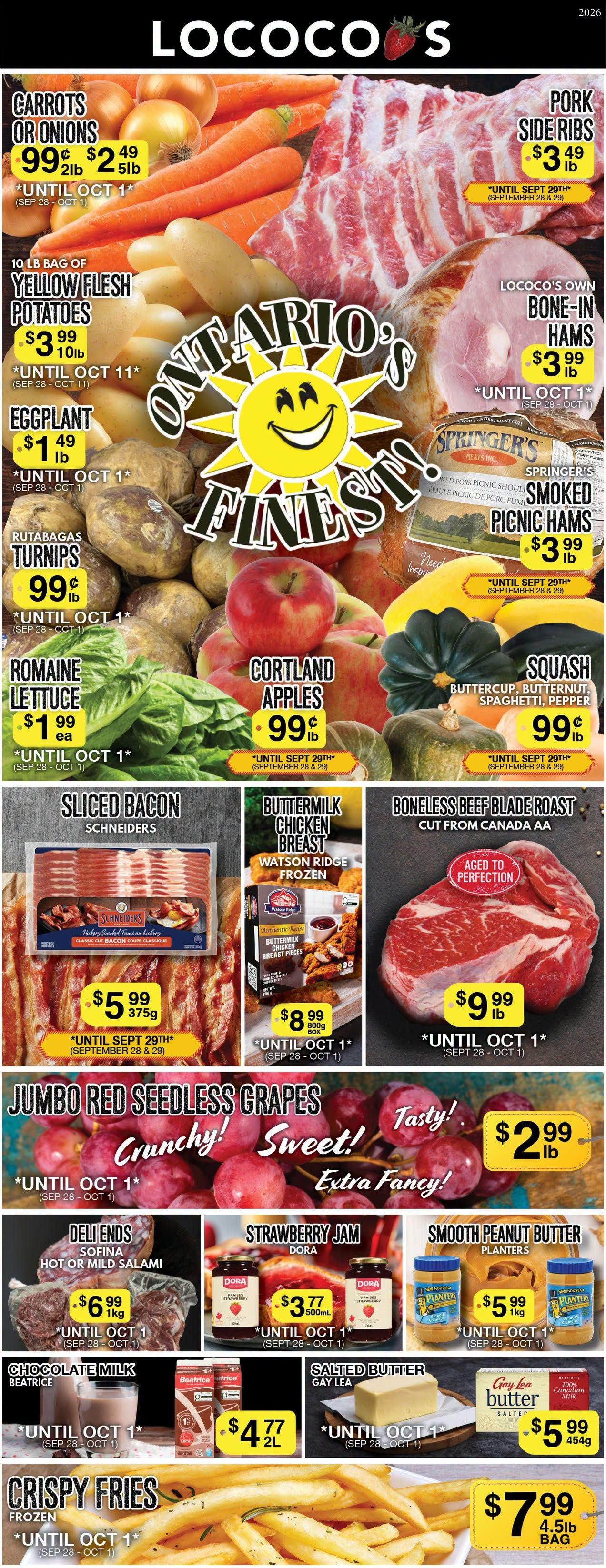 Lococo's Flyer September 28 to October 1