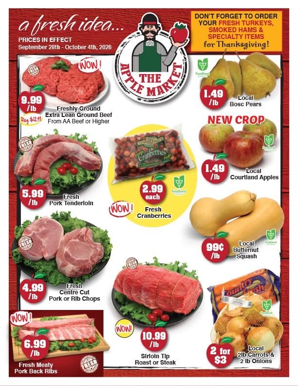 The Apple Market Flyer September 28 to October 4