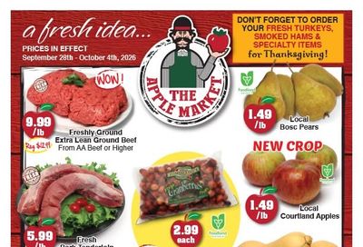 The Apple Market Flyer September 28 to October 4