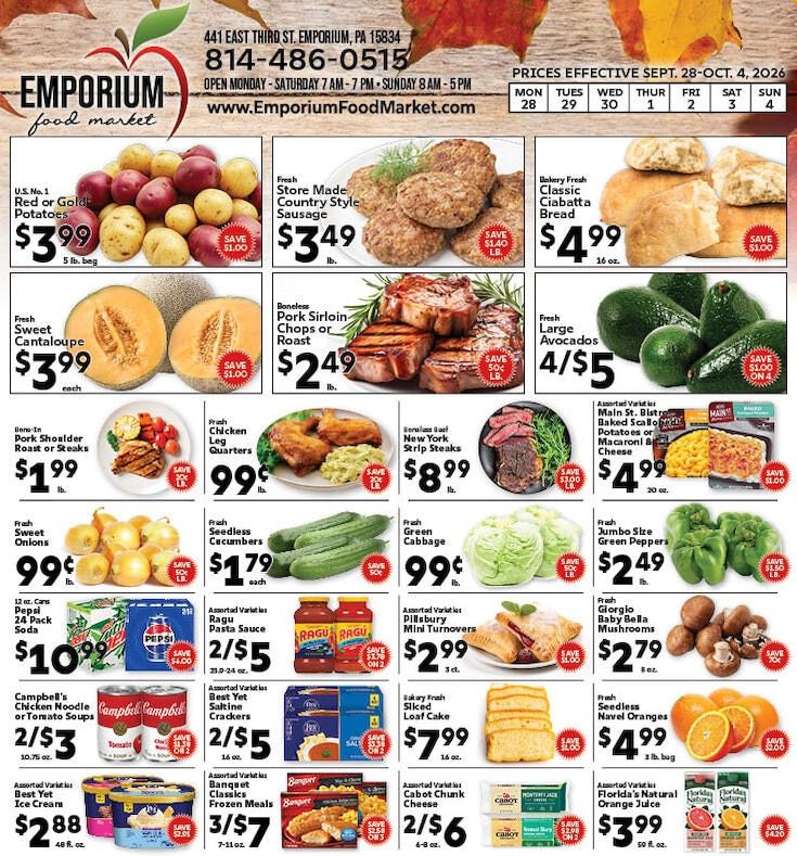 Emporium Food Market Weekly Ad September 28 - October 4, 2026