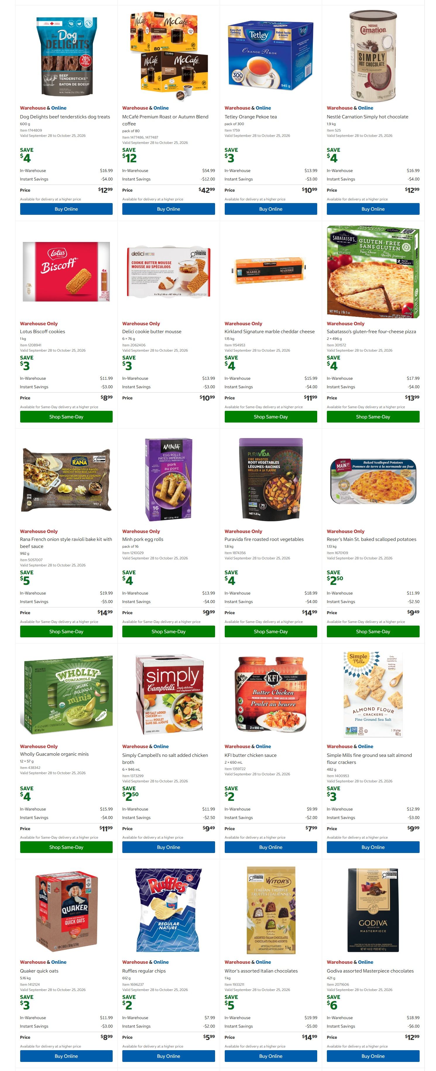 Costco (West, ON, Atlantic Canada) Warehouse Offers September 28 to October 11