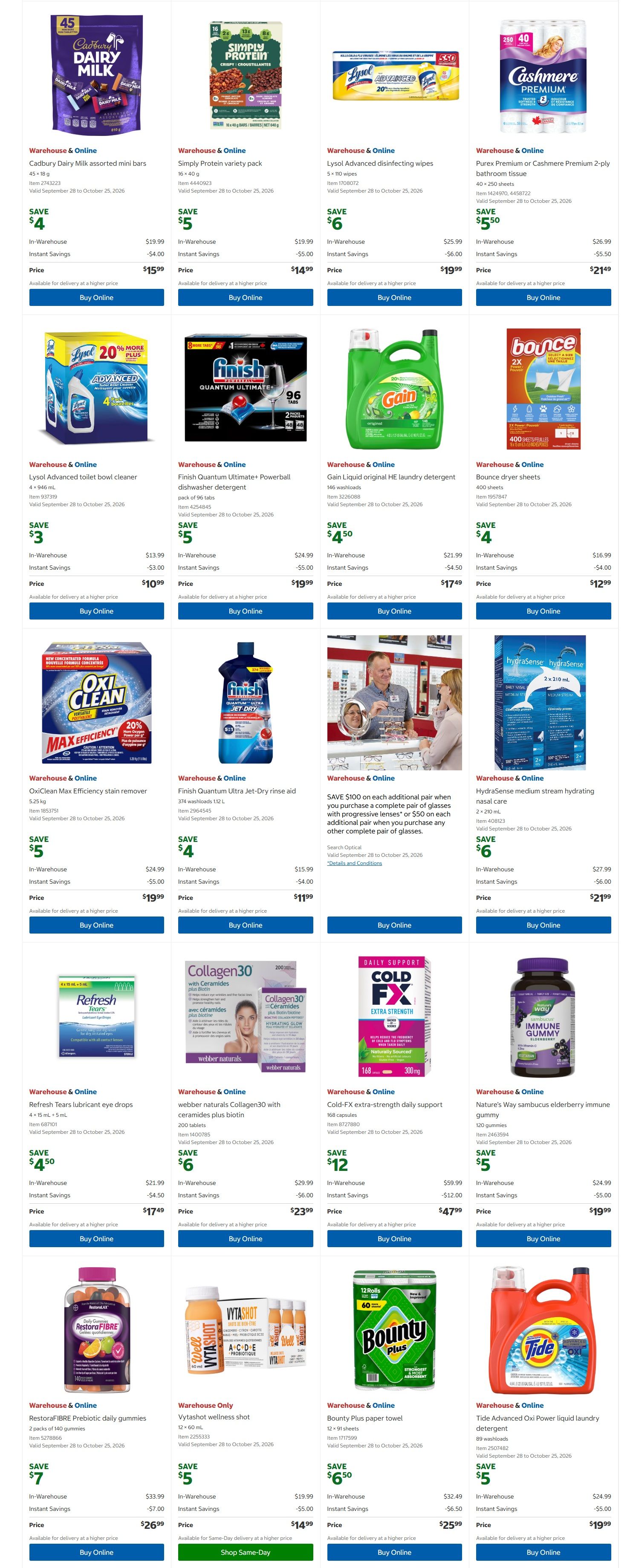 Costco (West, ON, Atlantic Canada) Warehouse Offers September 28 to October 11