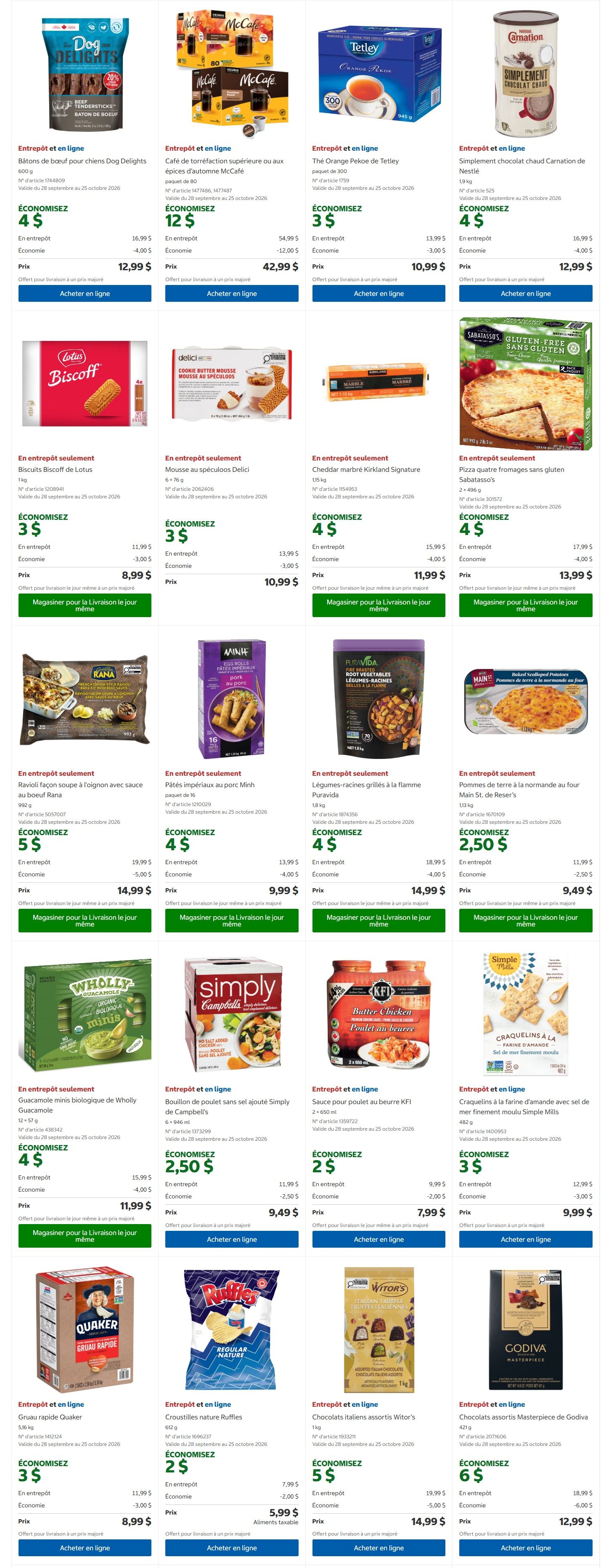 Costco (QC) Warehouse Offers September 28 to October 11