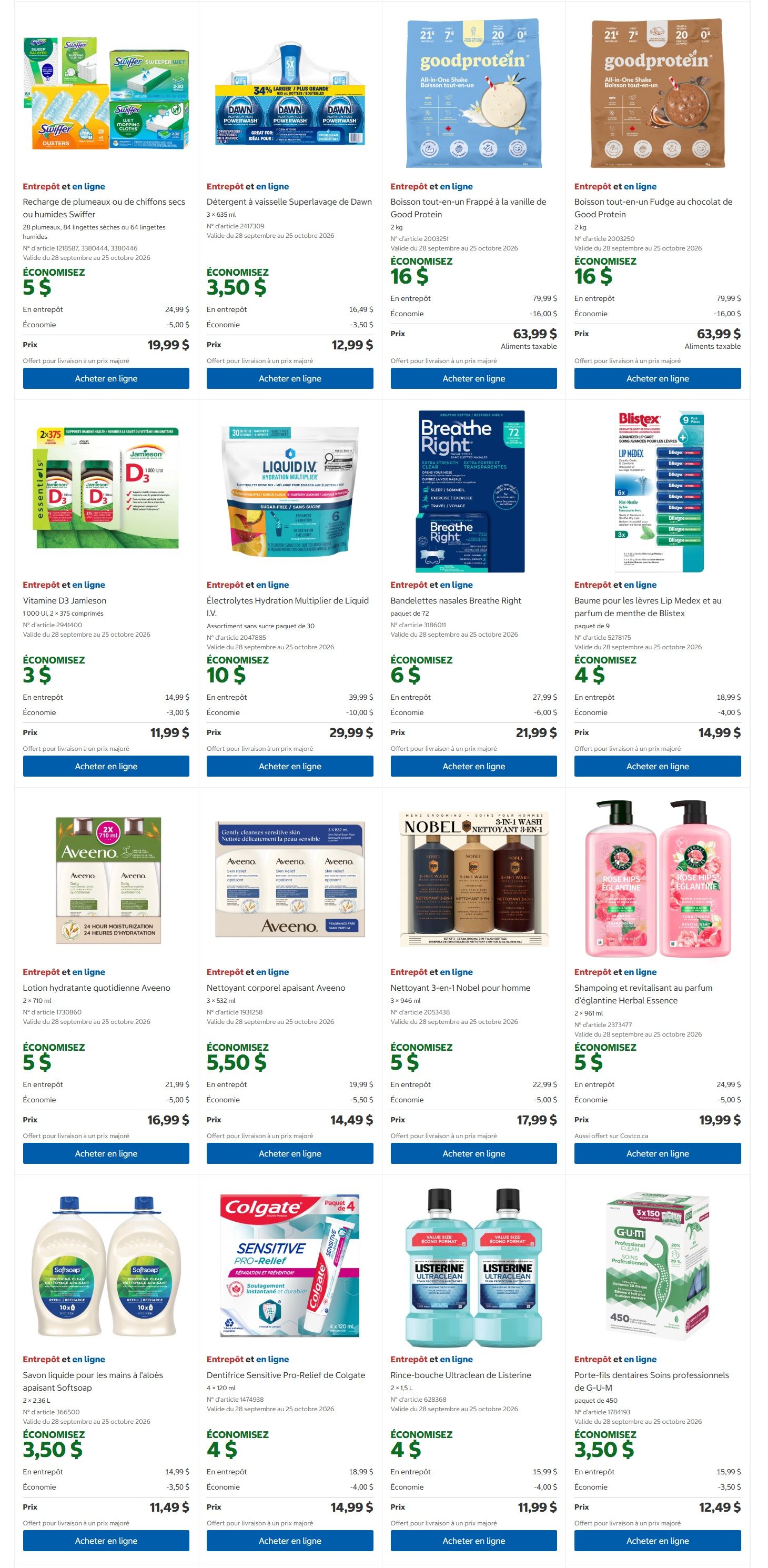 Costco (QC) Warehouse Offers September 28 to October 11