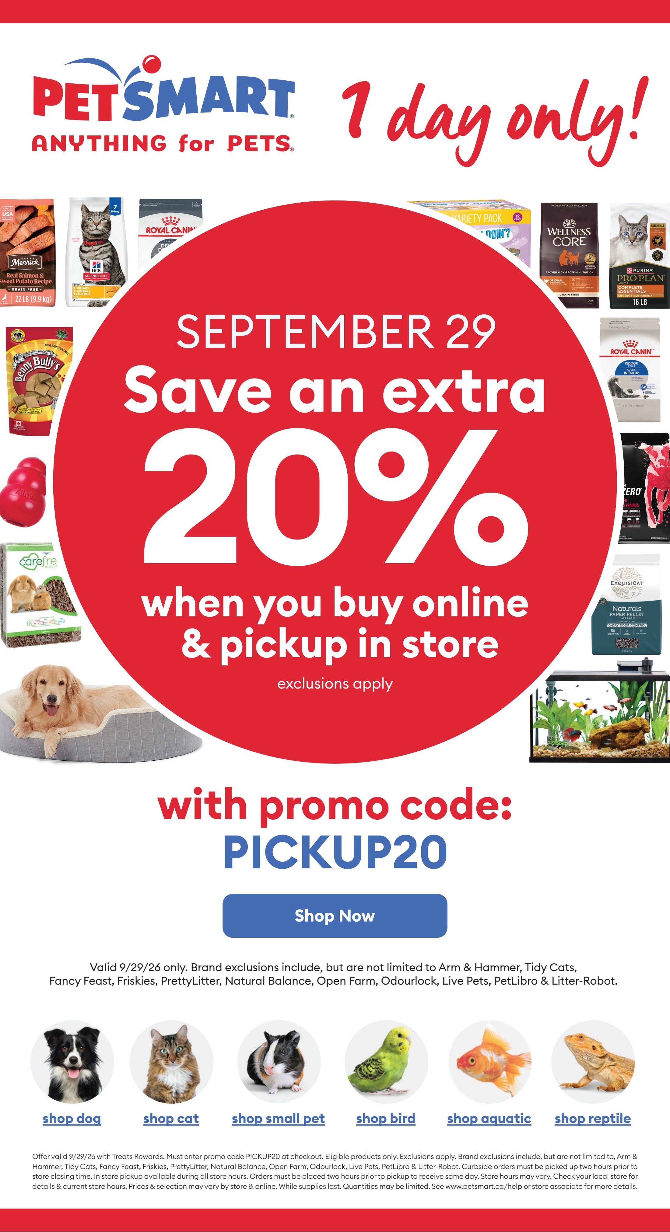 PetSmart Online Deal Flyer September 29