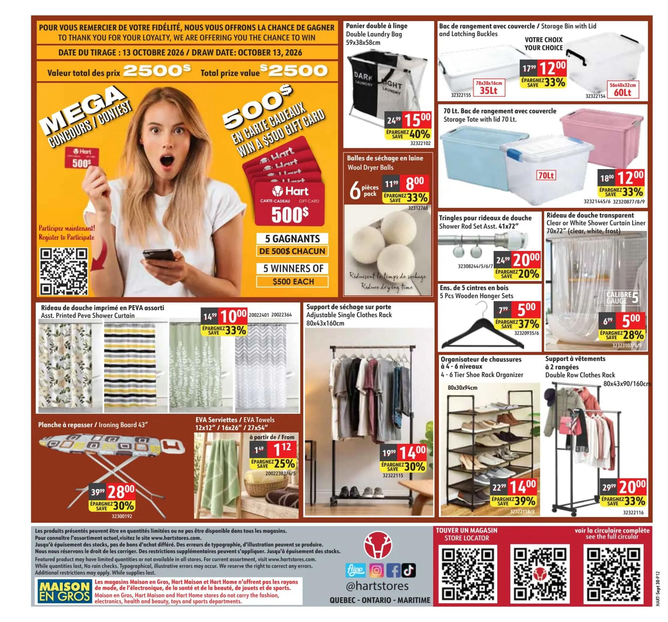 Hart Stores Flyer September 30 to October 13