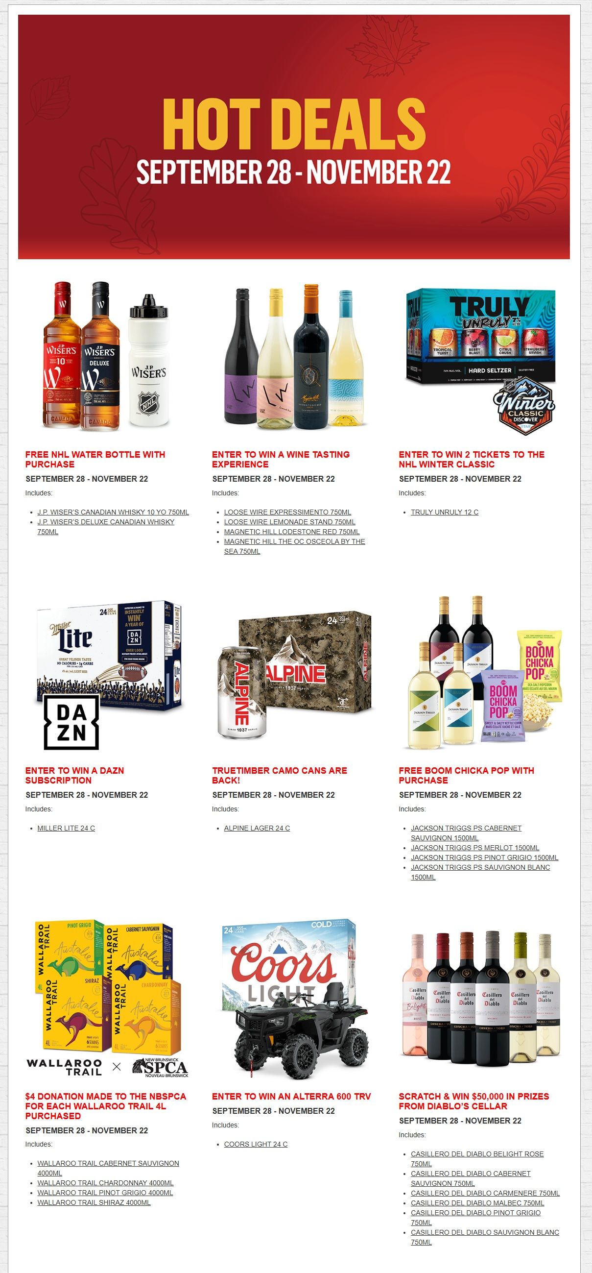 ANBL Hot Deals Flyer September 28 to November 22