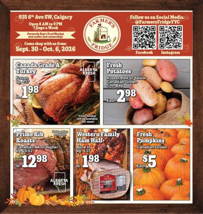 Farmer’s Fridge Flyer September 30 to October 6