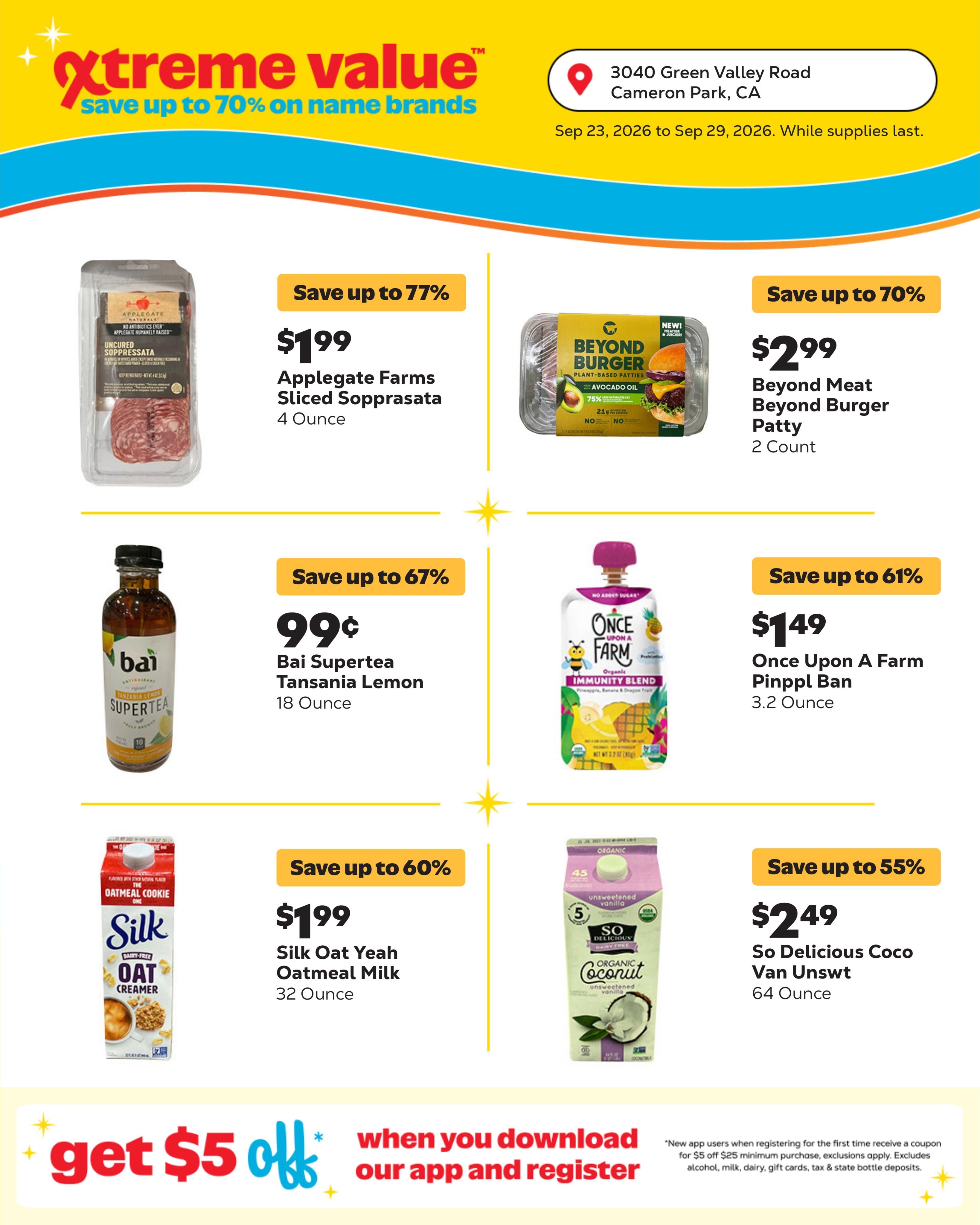 Grocery Outlet (El Dorado Hills Area, CA) Weekly Ad September 23 - 29, 2026