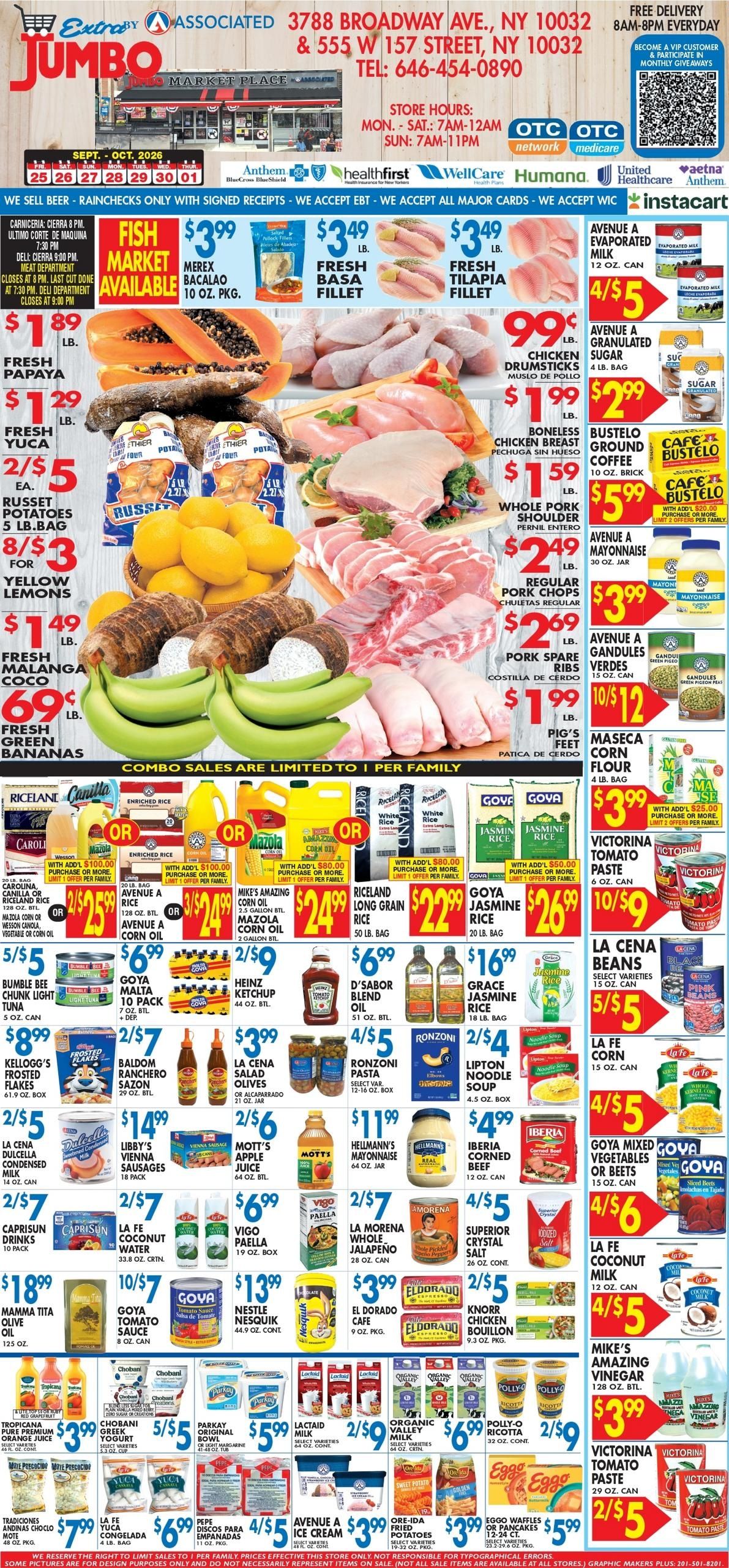 Associated Supermarkets (Ridgefield Park Area, NJ) Weekly Ad September 25 - October 1, 2026