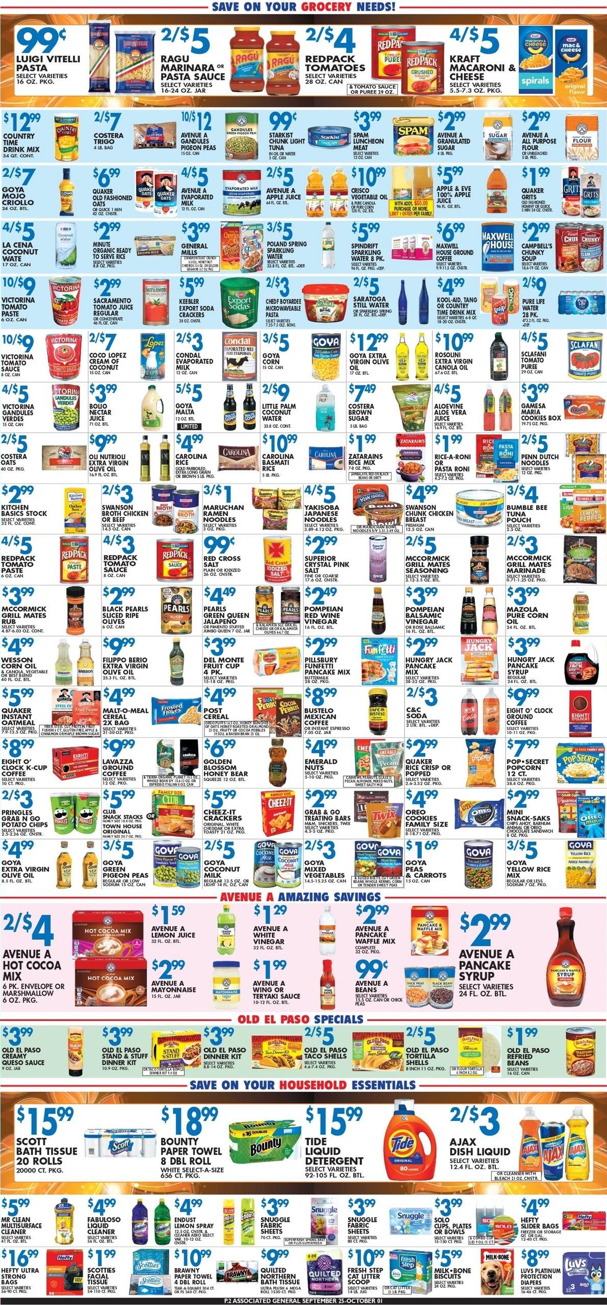 Associated Supermarkets (Ridgefield Park Area, NJ) Weekly Ad September 25 - October 1, 2026