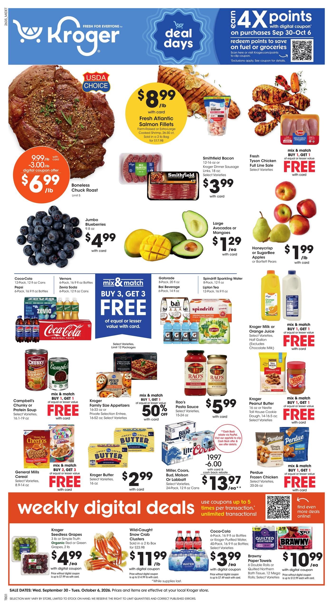Kroger (Ann Arbor Area, MI) Weekly Ad September 30 - October 6, 2026