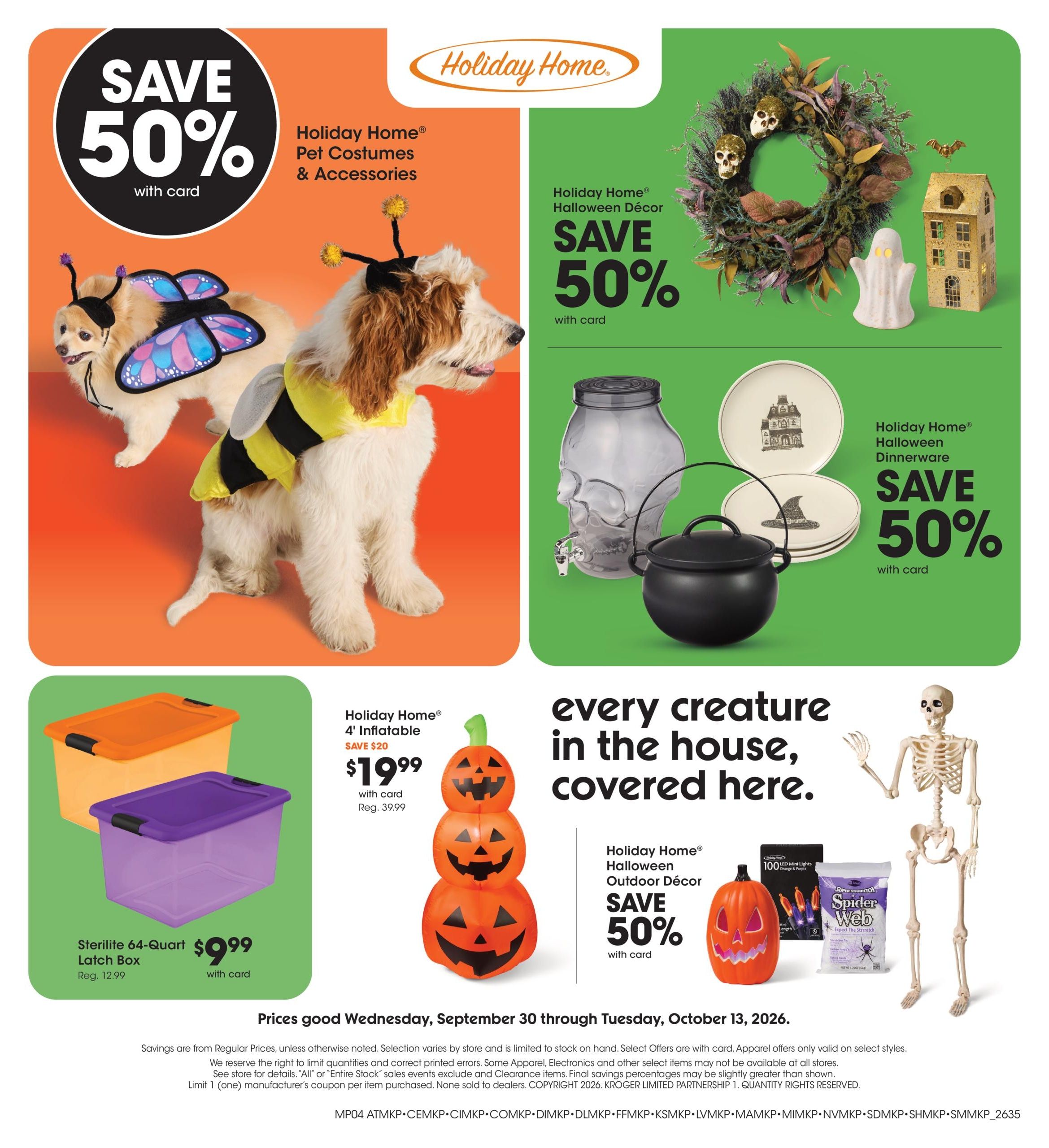 Kroger Home & Apparel Weekly Ad September 30 - October 13, 2026