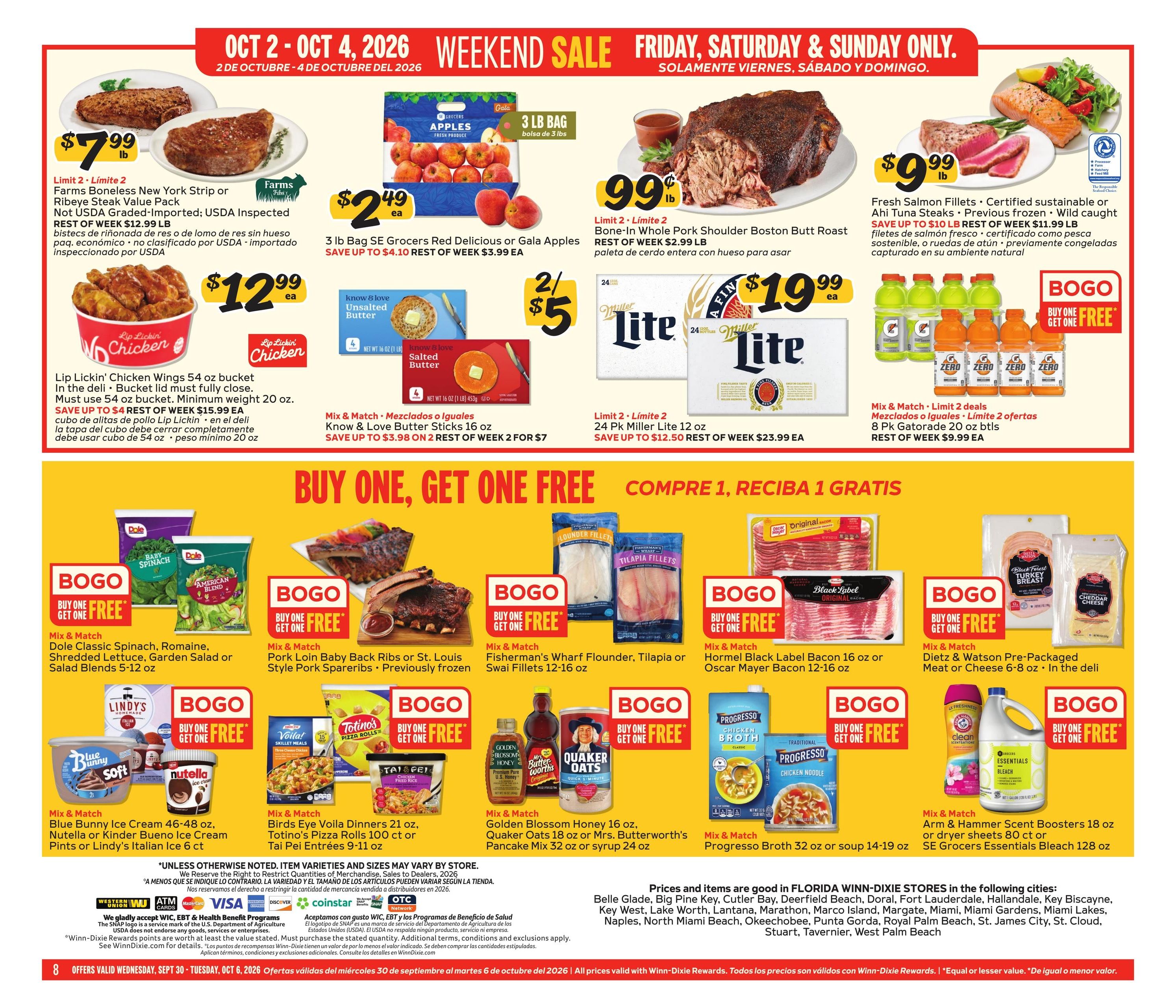 Winn-Dixie (Boca Raton Area, FL) Weekly Ad September 30 - October 6, 2026