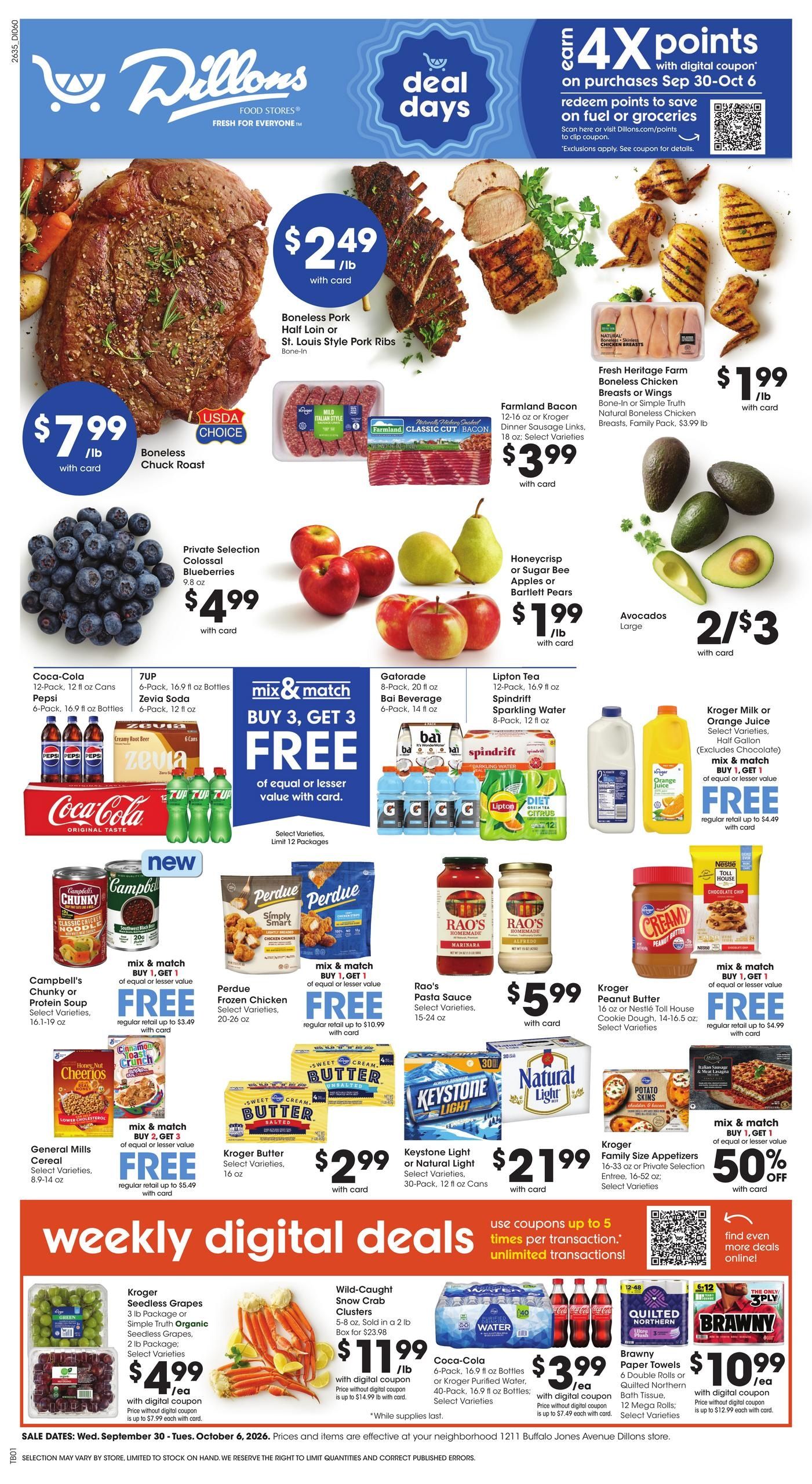 Dillons Weekly Ad September 30 - October 6, 2026