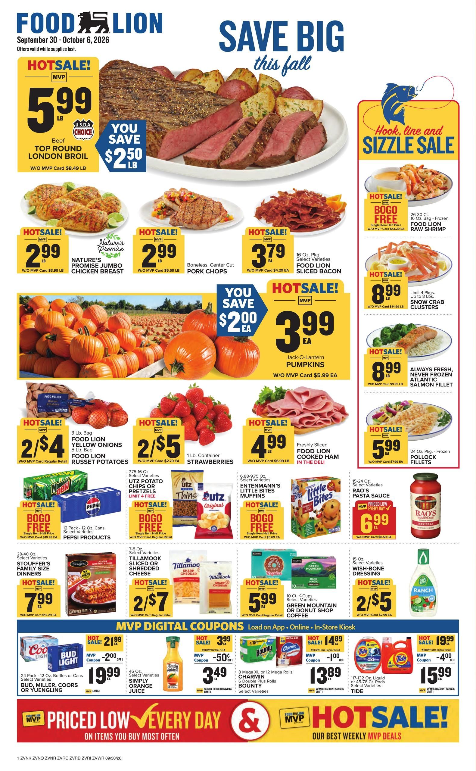 Food Lion (Lignum Area, VA) Weekly Ad September 30 - October 6, 2026