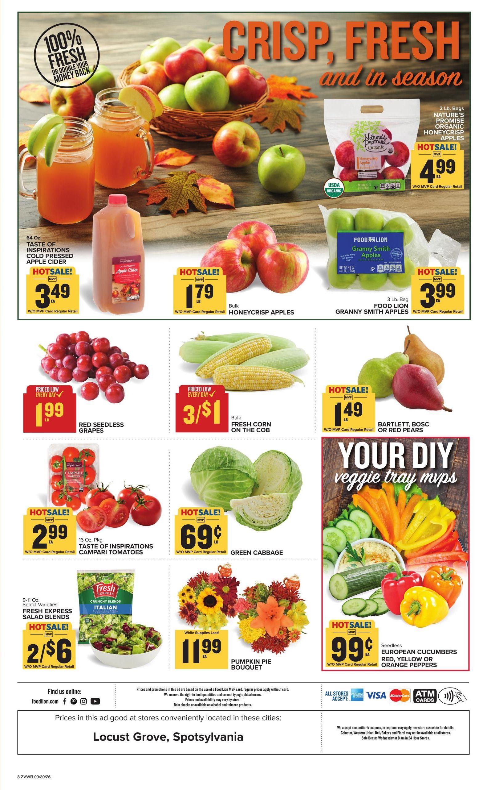 Food Lion (Lignum Area, VA) Weekly Ad September 30 - October 6, 2026