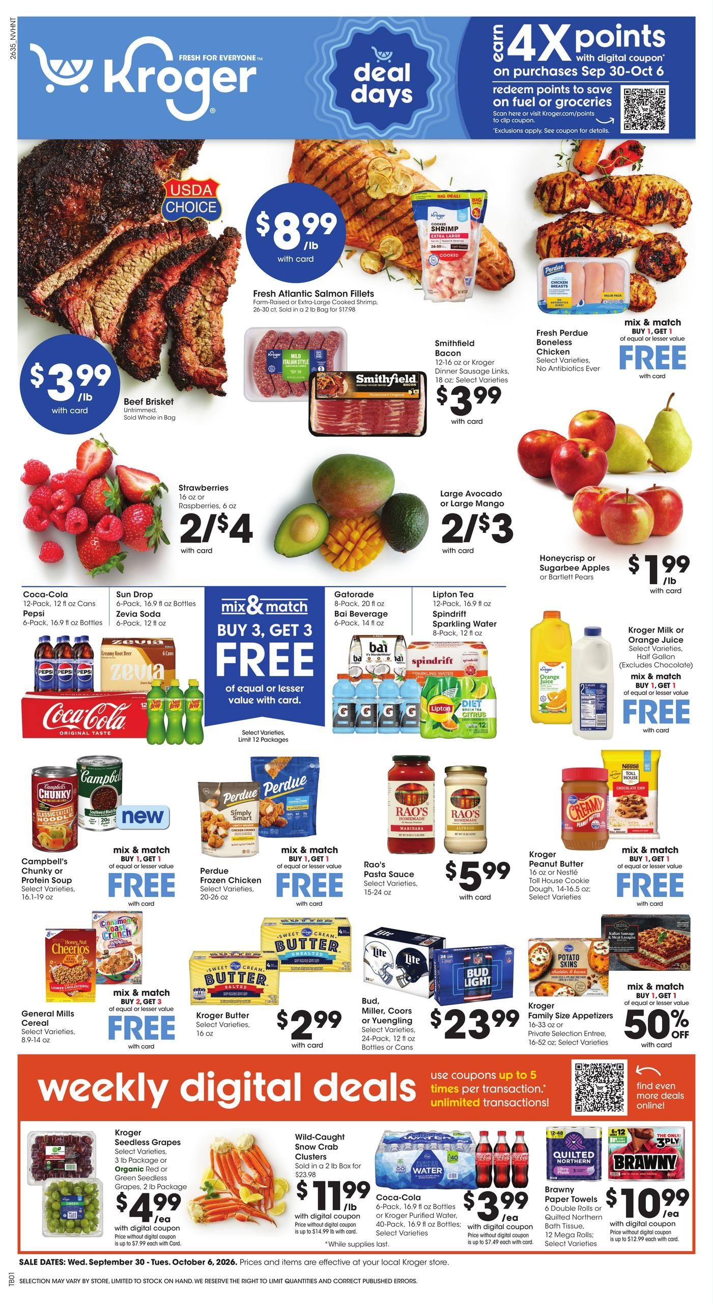 Kroger (Huntsville Area, AL) Weekly Ad September 30 - October 6, 2026