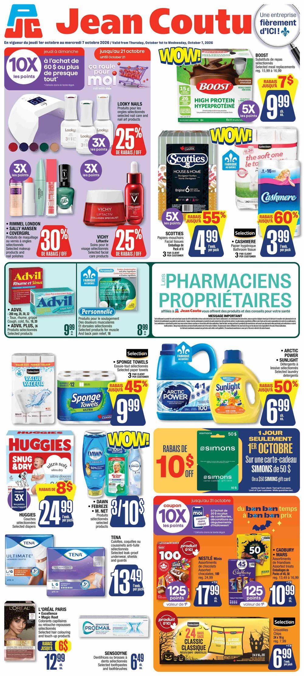 Jean Coutu Flyer October 1 to 7